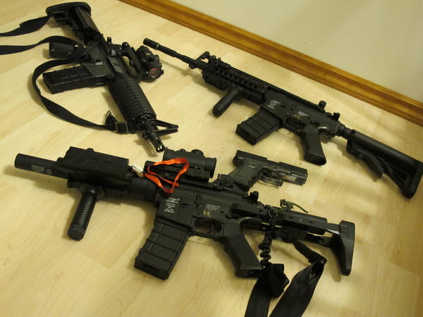 ICS CXP CANSOFT, KJW GBBR CQB, ICS-48 SIR CANSOFT AND GLOCK 23 KJW